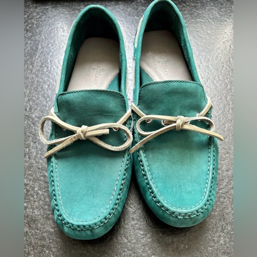 Women’s Cole Haan x Nike Air Suede Loafers - Teal and grey
